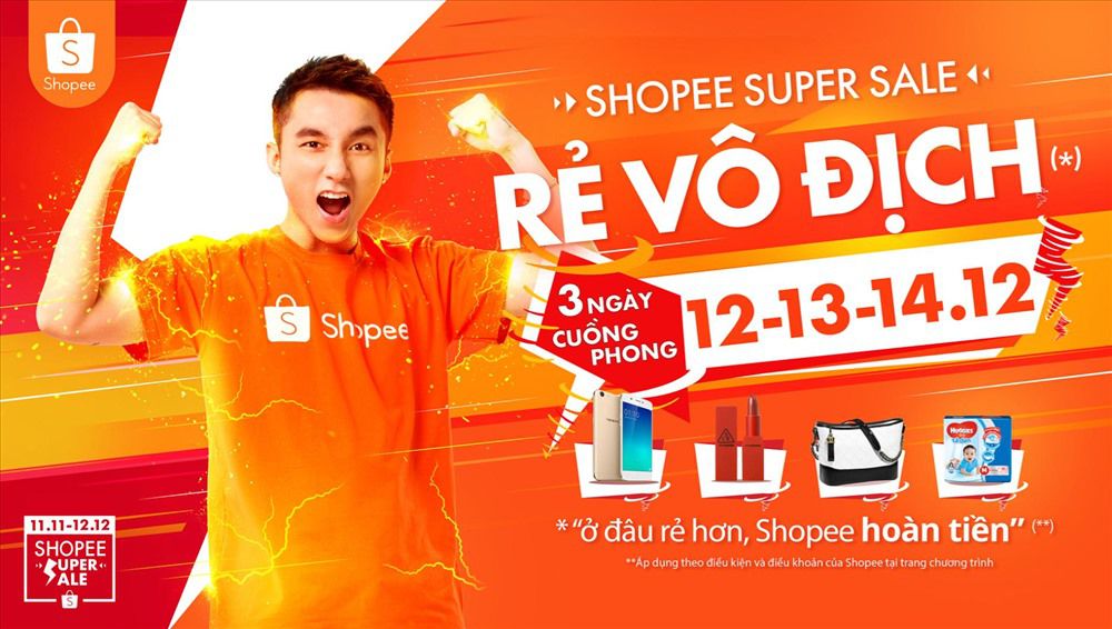 Tham gia các chiến dịch bán hàng Chiến dịch Super Sale được Shopee tổ chức vào ngày 12-13-14/12